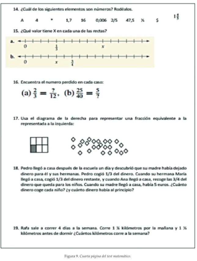 Figura 9. Cuarta página del test matemático.