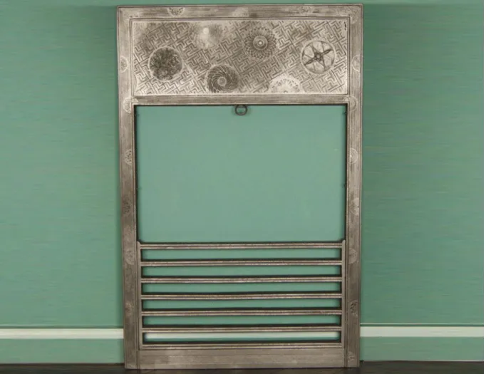Fig. 1. Elegant fireplace front in Anglo-Japanese style, manufactured by Barnard, Bishop &amp; Barnards, c