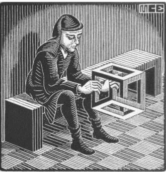 Fig. 5. Maurits Cornelius Escher, Hombre con 