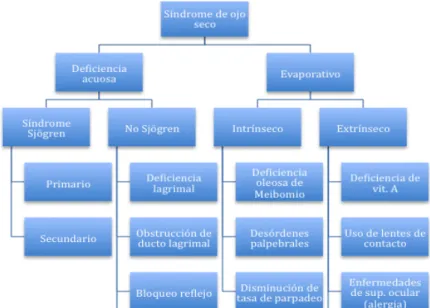 Figura 1.  Esquema de clasificación de ojo seco.