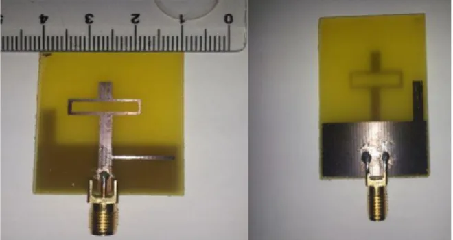 Table 3 gives the comparison between simulation  and  measurement  of  the  proposed  antenna