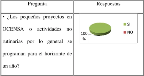 Tabla 7. Duración de pequeños proyectos 