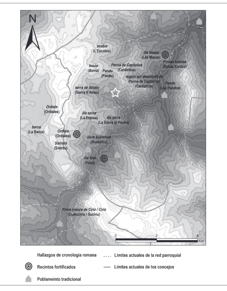 Figura 4. Banduxu. distribución de los espacios citados en la donación