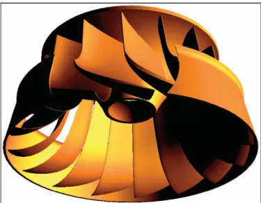 Figure 1.1: CFD-Based optimization result of a turbine runner. (Wu et al., 2007)