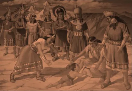 Figura 7. Escenario donde Cahuillaca manda a su hijo a reconocer su padre. Fuente: Carlos augusto