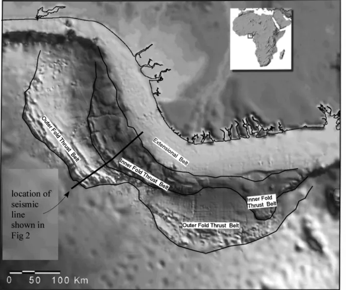 Figure 1 shows the grouping of discrete deforma- deforma-tional belts based on mapping of the NigerSpan data set