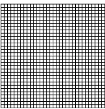 Figure 3.4: Finite Element Fixed Grid (32 x 32) elements