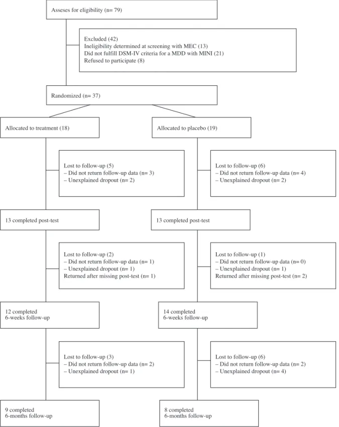 Figure 1. Flow diagram of participant progress through the phases of this randomized trial (Moher et al., 2001)