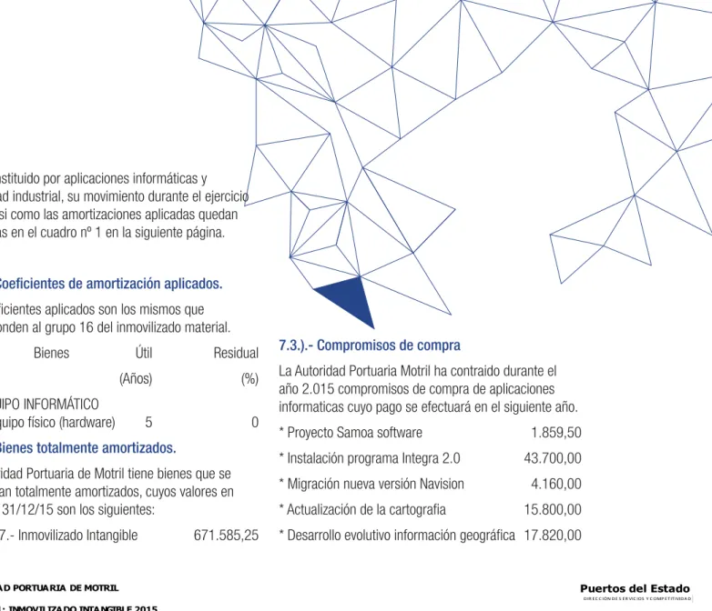 CUADRO 1: INMOVILIZADO INTANGIBLE 2015
