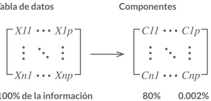 Tabla de datos Componentes