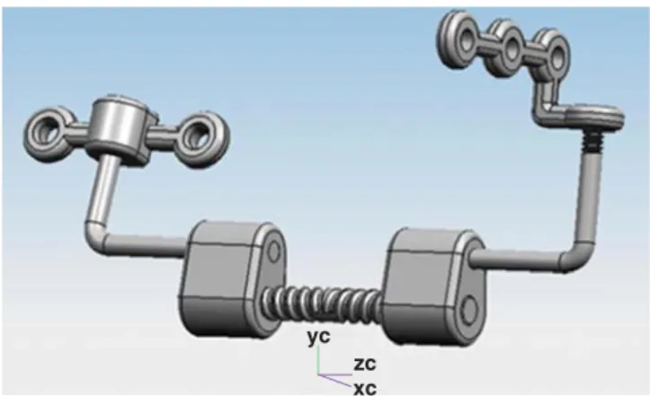 Figure 5. Virtual design of the maxillary distraction device. 