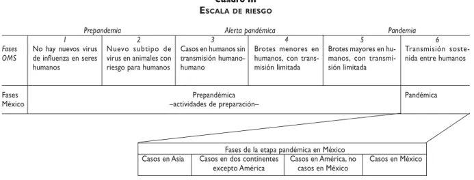 Cuadro III ESCALA DE RIESGO