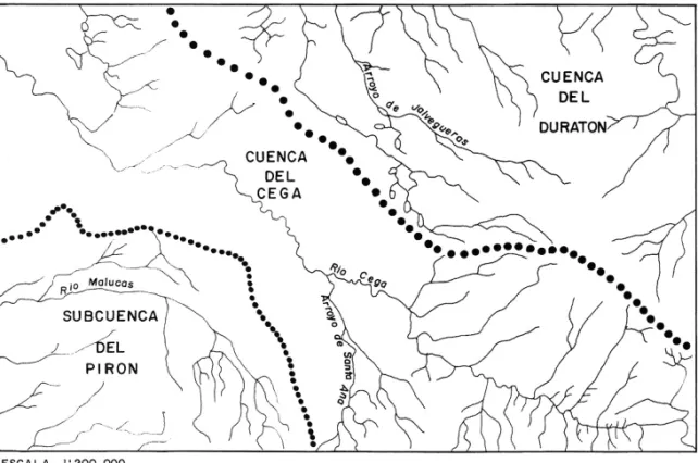Figura 3.1. Esquema de la red de drenaje.