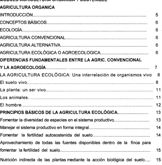 TABLA DE CONTENIDO