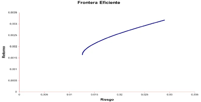 Gráfico Nº 2: Frontera Eficiente. 
