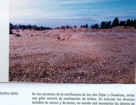 FOTO 9059: En las cercanías de la confluencia de los ríos Zújar y Guadiana, existe una gran cantera de explotación de áridos