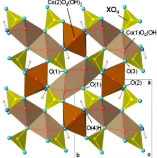 Fig. 1 兲. The Co共II兲 ions can be sited in two different octahe- octahe-dral and trigonal bipyramidal topologies