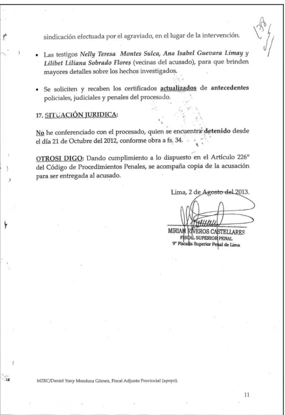 Figura 5. Ministerio Público. 9 o  Fiscalía Superior Penal de Lima. Expediente N o  25395-2012