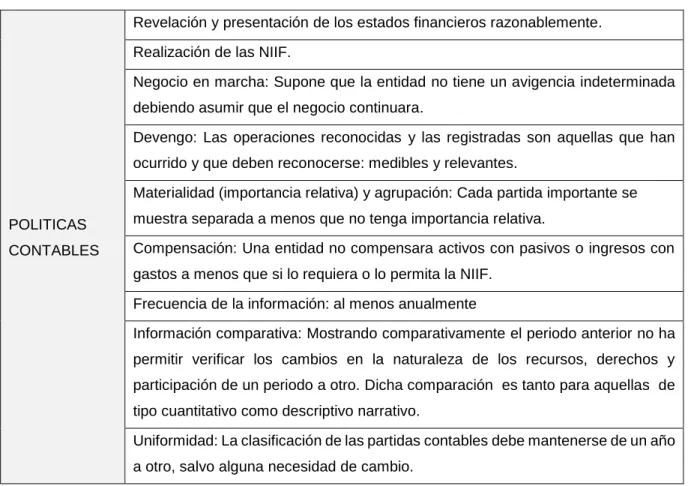Cuadro 10: Políticas Contables 