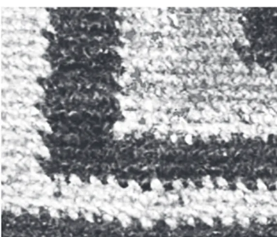 Figura 1. Dos tipos de trama en el tejido de la mochila ika.