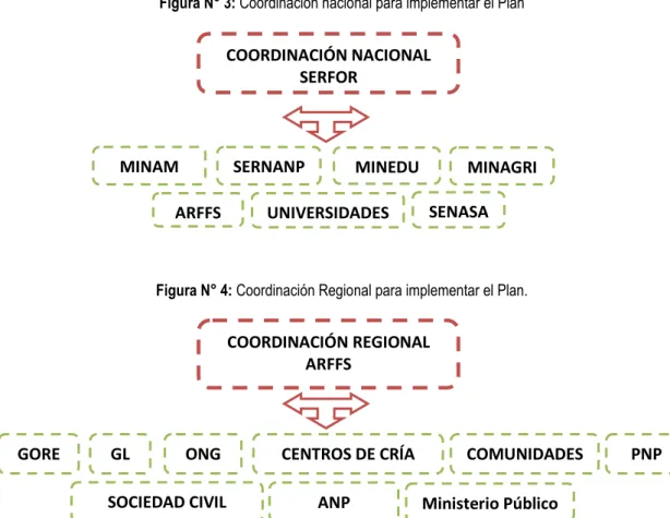 Figura N° 3: Coordinación nacional para implementar el Plan