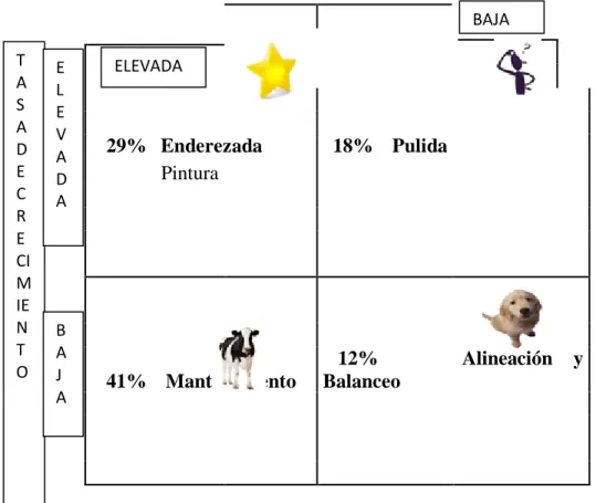 Gráfico Nº: 29  Matriz de Crecimiento: BOSTON CONSULTING GROUP. 