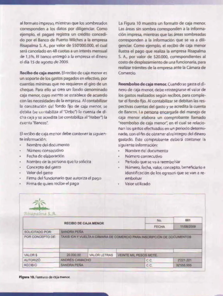 Figure 1 O.  F o rm•co  de  caja  menor. 