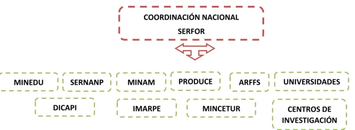 Figura N° 3: Coordinación Nacional para implementar el Plan. 