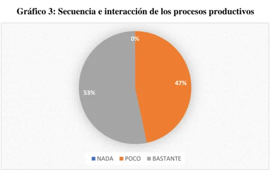Gráfico 3: Secuencia e interacción de los procesos productivos 