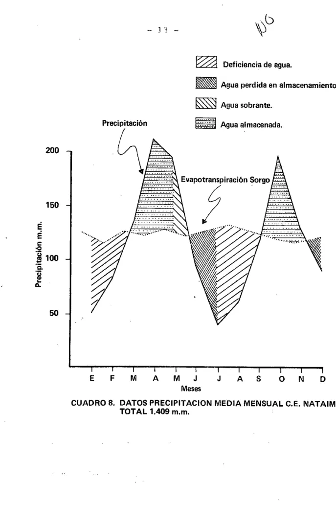 CUADRO 8. DATOS PRECIPITACION MEDIA MENSUAL C.E. NATAIMA.