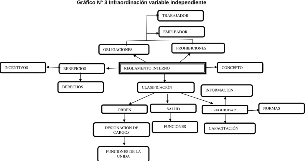 Gráfico N° 3 Infraordinación variable Independiente 