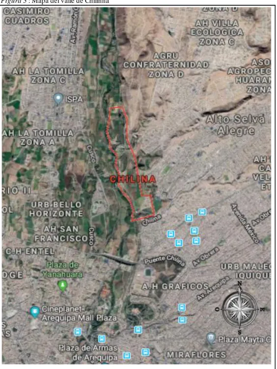 Figura 3 : Mapa del valle de Chilinna