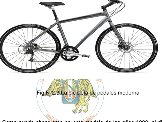 Fig N°2.3 La bicicleta de pedales moderna 