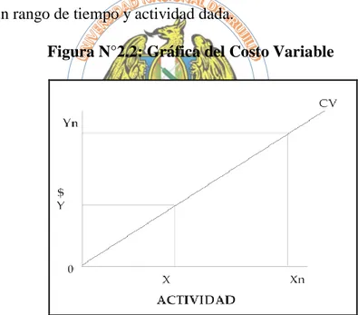 Figura N°2.2: Gráfica del Costo Variable 