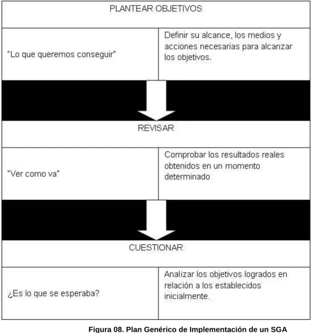 Figura 08. Plan Genérico de Implementación de un SGA 