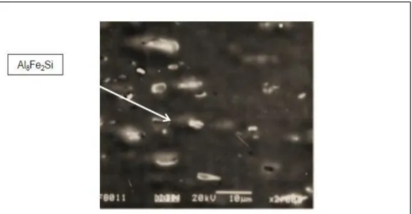 Fig.  II.9.  Microestructura  de  la  aleación  AA8011.  El  precipitado  es  del  tipo 