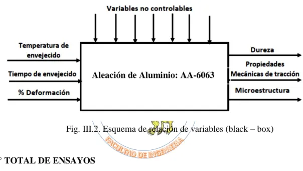 Fig. III.2. Esquema de relación de variables (black – box) 