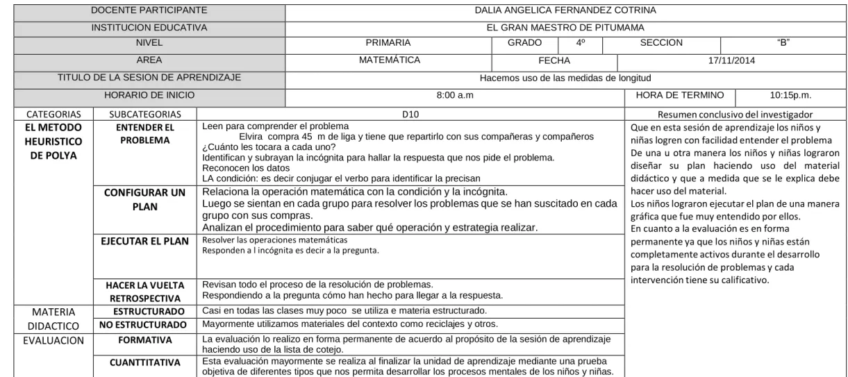 CUADRO DE ANALISIS Nº 10 