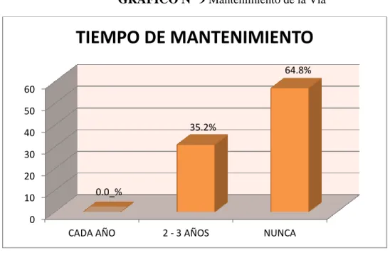Tabla N° 14. Mantenimiento de la Vía 