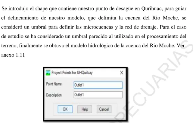 Figura 20: Paso 12 Introducimos el Nuevo Punto para poder Delimitar la cuenca. 