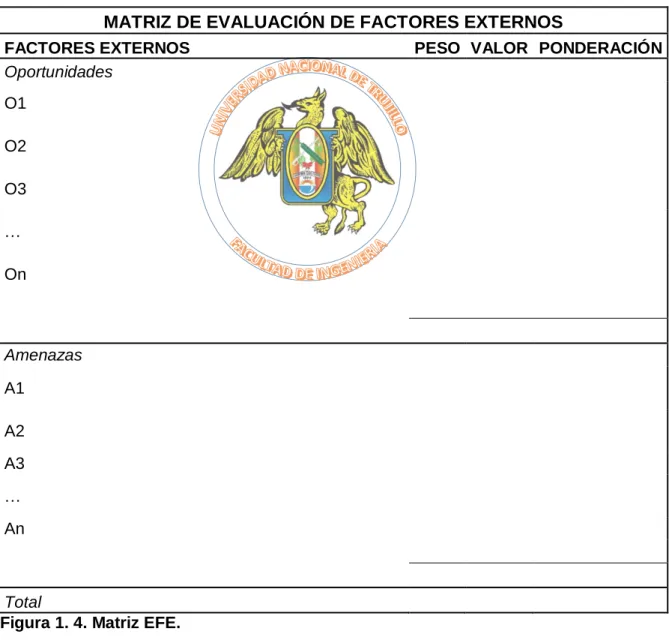 Figura 1. 4. Matriz EFE. 