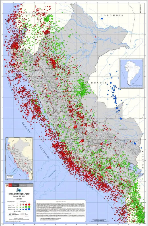 Figura 11: Sismicidad Histórica de Perú entre 1960-2011   Fuente: Instituto Geofísico del Perú 