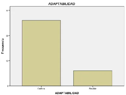 Gráfico  07.  Frecuencia  estadística  de  Adaptación    según  Faces  III,  en  los  adolescentes  infractores    de  la  ley 