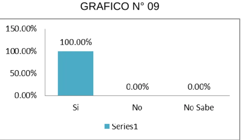 CUADRO N° 10  Alternativas  Fi  ni  a  Si  0  0  b  No  107  1  c  No Sabe  0  0  107  1 