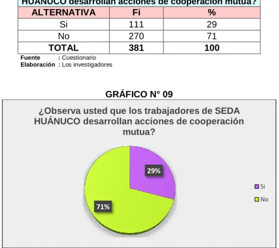 GRÁFICO N° 09 
