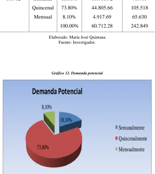 Gráfico 12. Demanda potencial 