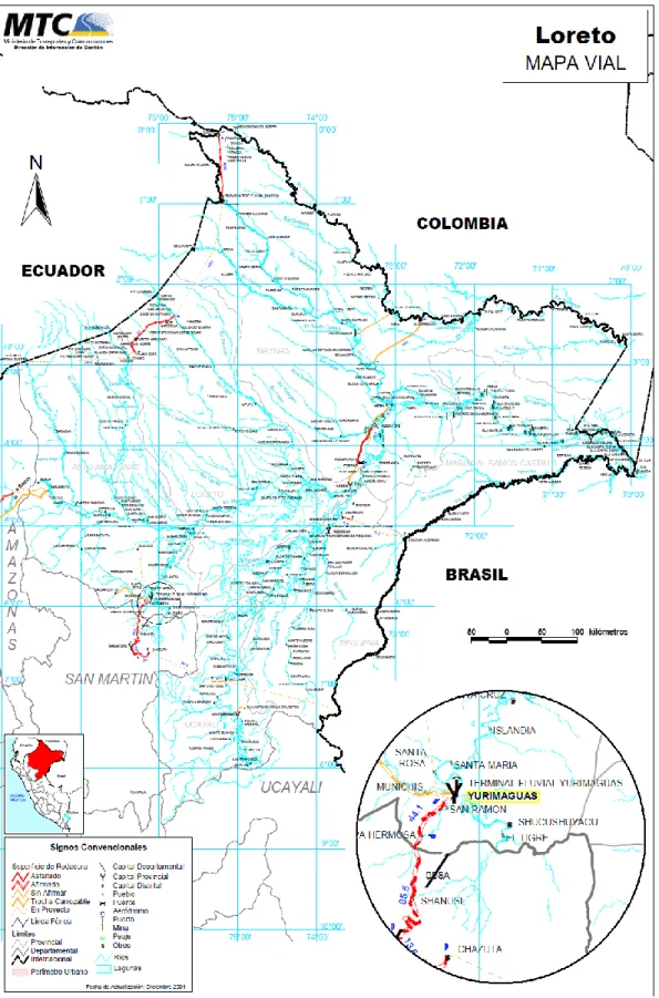 Figura 2. Mapa de ubicación del Distrito de Yurimaguas, Región Loreto, Perú. 
