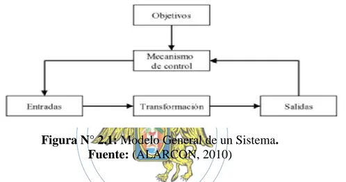 Figura N° 2.1: Modelo General de un Sistema.  Fuente: (ALARCON, 2010) 
