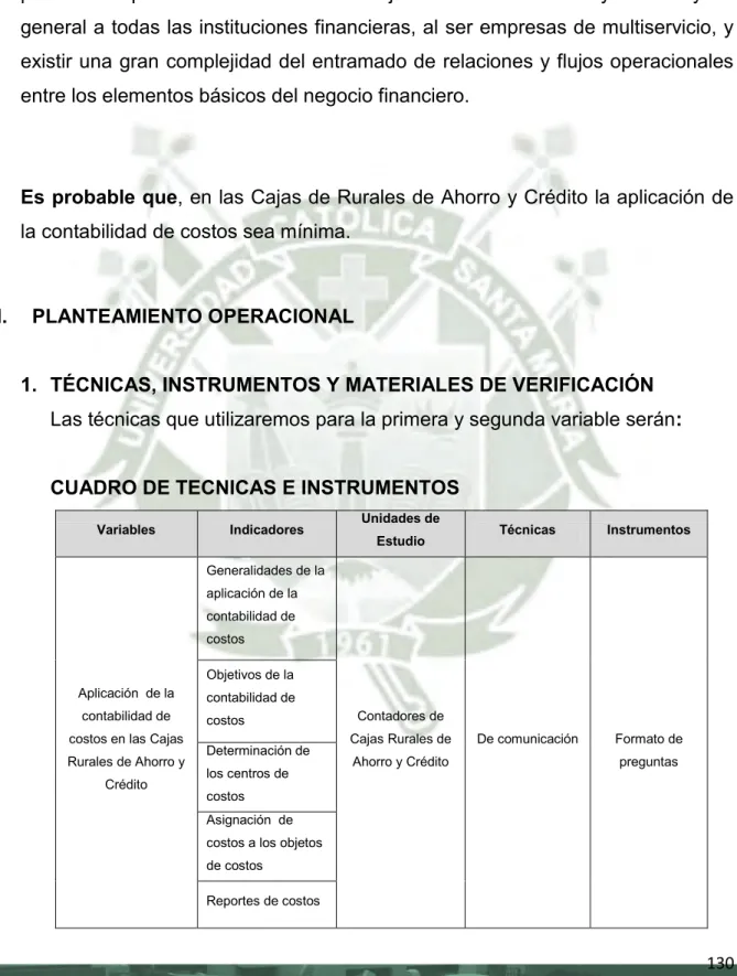 CUADRO DE TECNICAS E INSTRUMENTOS 