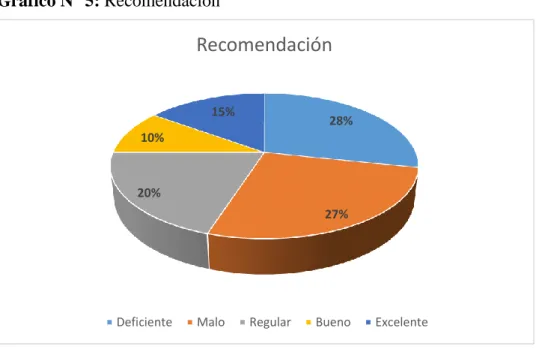 Gráfico N° 5: Recomendación 